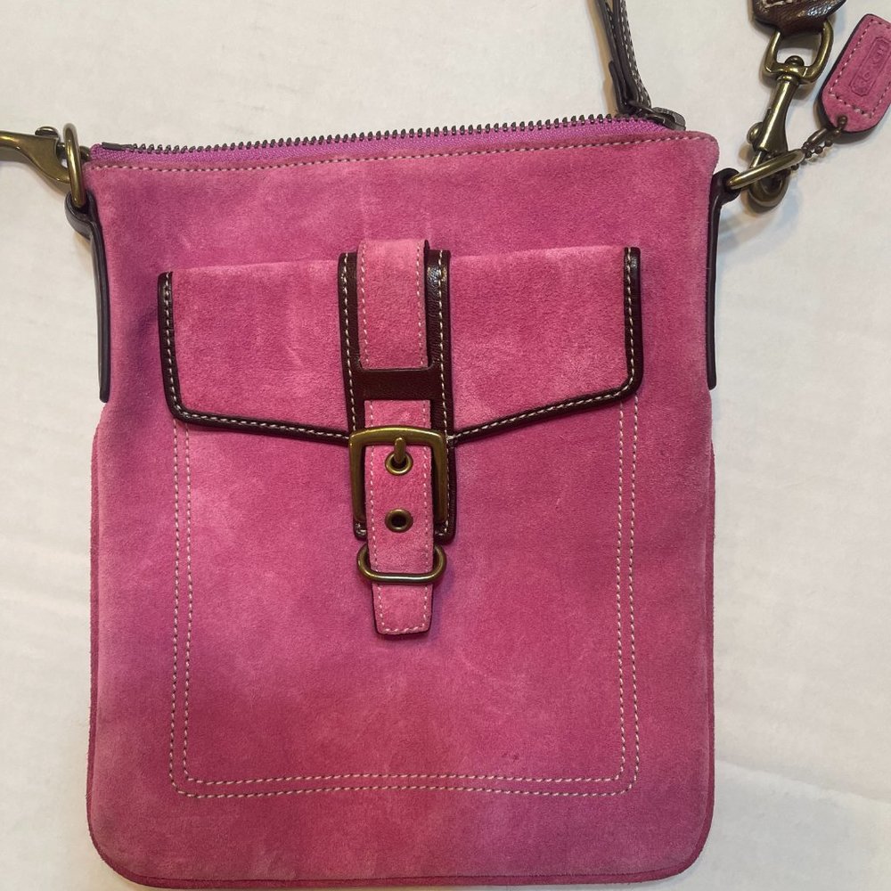 Coach Pink Suede Small Crossbody bag - Picture 14 of 16